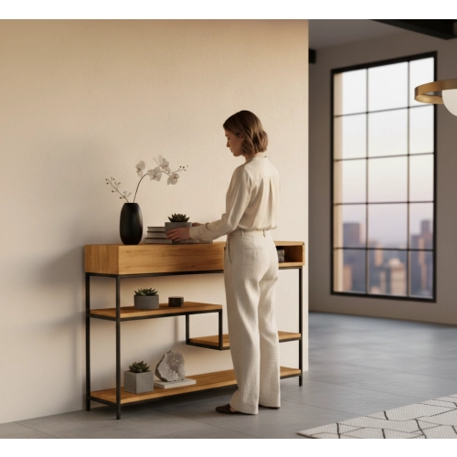 KONSOLA  DREWNO LITE DĄB OLCHA SKD-310